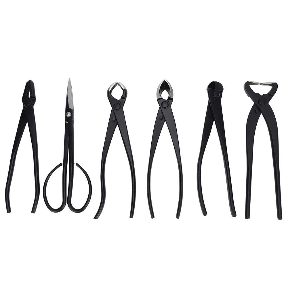 Premium 6-Piece Bonsai Tool Kit with Scissors, Shears & Storage Bag - Professional Gardening Hand Tools for Trimming, Pruning & Shaping Bonsai Trees - Perfect for Indoor Plants, Japanese Gardens & Zen Landscaping