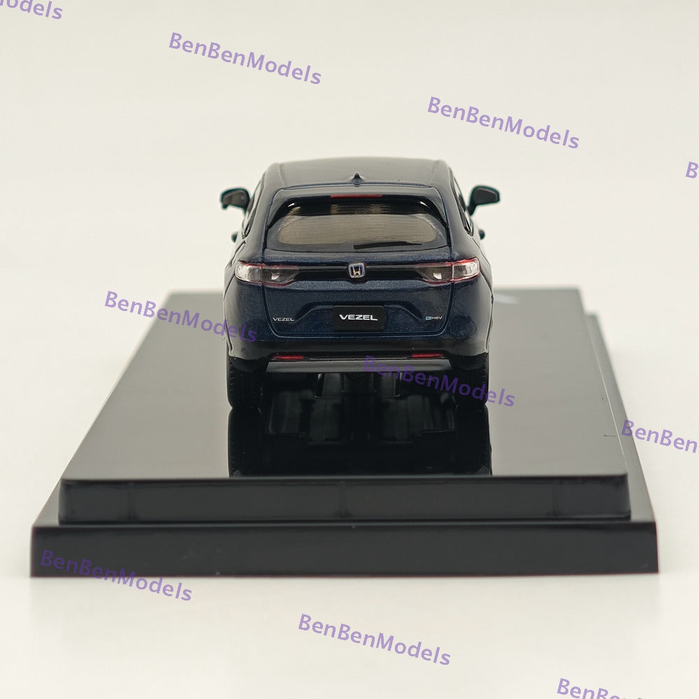 1/64 Scale Hobby Japan VEZEL e: HEV Z Midnight Blue Beam Metallic Diecast Car Model HJ641071ABL - Perfect for Collectors, Display, and Racing Enthusiasts