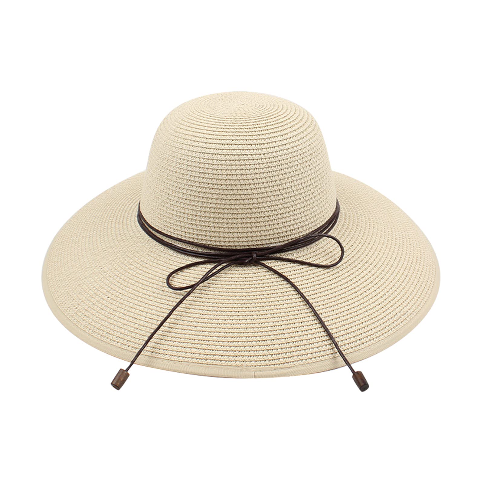 Women's Foldable Straw Hat for Beach Sun Protection & Summer Fashion