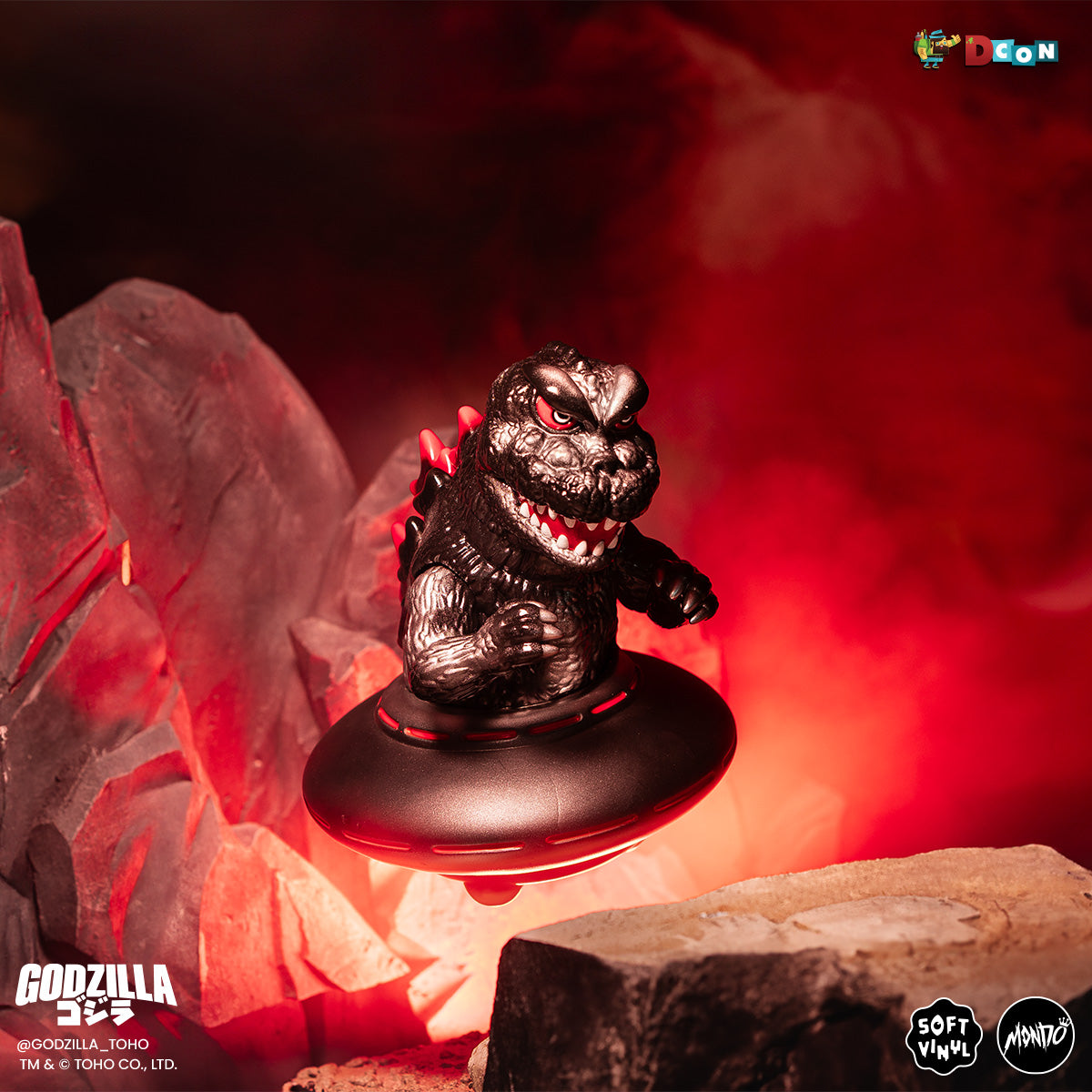 Godzilla UFO Soft Vinyl Figure - Xilien Black (Designer Con Exclusive) | Collectible Japanese Kaiju Toy for Display & Gifts | Perfect for Anime Fans & Pop Culture Collectors
