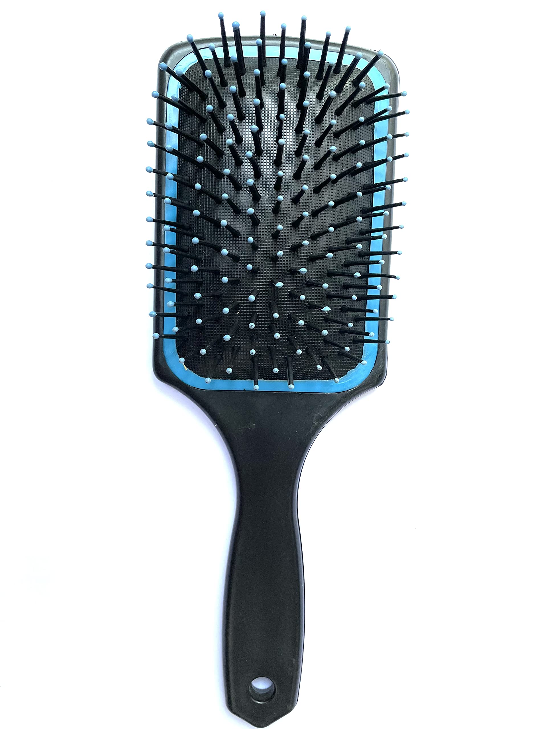 PDY Fashion Hair Brush - Detangling & Styling Brush for All Hair Types (Black & Blue) - Perfect for Home, Salon & Travel Use