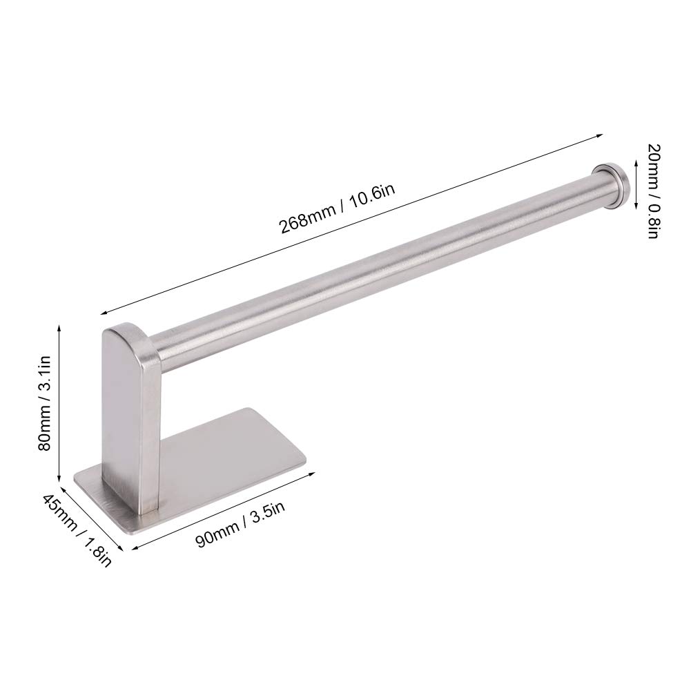 304 Stainless Steel Self-Adhesive Toilet Paper Holder - No Drilling Required for Bathroom, Hotel & Public Places (31x12x4.5cm) - Durable & Rustproof Bathroom Organizer for Space-Saving Convenience