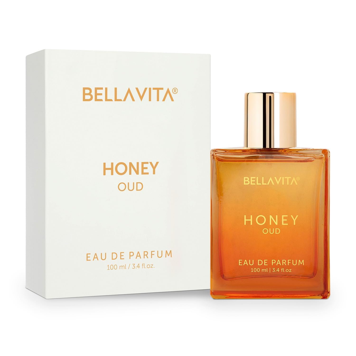Be-lla-Vee-ta Honey OUD Perfume for Women & Men (3.4 fl.oz) - Vanilla, Bergamot & Patchouli Scent | Long-Lasting Arabian Unisex Fragrance | Floral Spicy Vegan Cologne | Perfect for Date Night, Office & Special Occasions