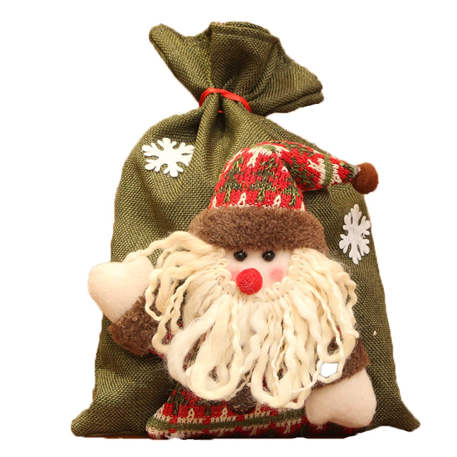 WBF Christmas Linen Gift Bags - 20PCS Drawstring Party Favor Bags for Holiday Candy, Jewelry, Wedding Favors & Pet Treats | Festive Decorative Gift Wrapping for Christmas, Birthdays & Special Occasions