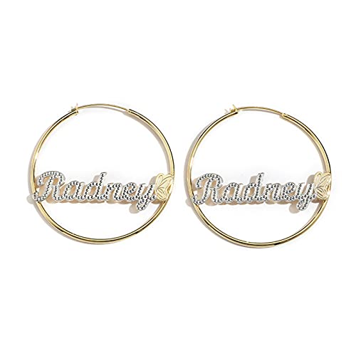 Custom Name Hoop Earrings - Personalized Jewelry for Women & Girls | Engraved Any Name Earrings | Unique Birthday Gift for Her | Perfect for Parties, Weddings & Everyday Wear
