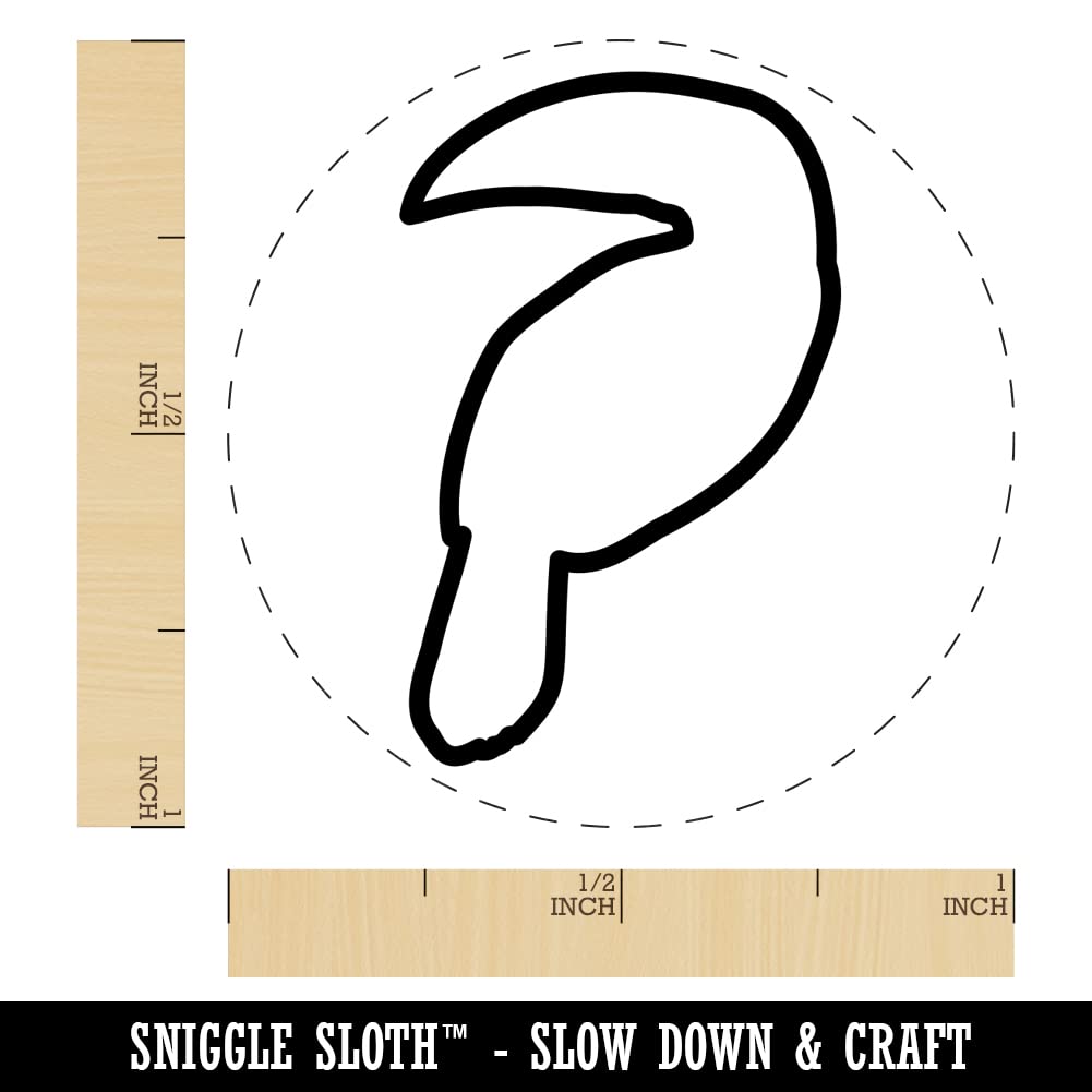 Toucan Outline Self-Inking Rubber Stamp - 1 Inch Medium Stamp with Black Ink for Crafting, Scrapbooking & Planner Decoration - Perfect for DIY Projects, Journals and Office Use