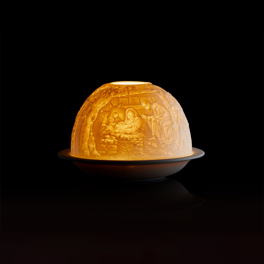 Bernardaud Votive Light Religious Collection - Nativity Scene Candle Holder for Christmas Decorations & Church Altar Décor