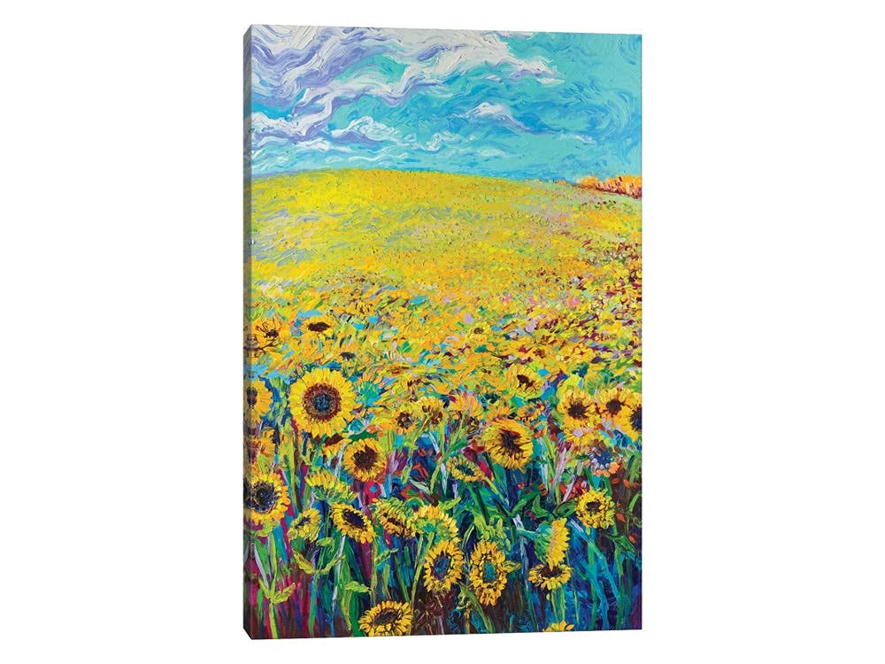 TIMUBA Sunflower Canvas Wall Art - Modern Floral Painting for Living Room & Bedroom Decor - 32x48 Inch Large Wall Art - Perfect for Home, Office & Gift Giving