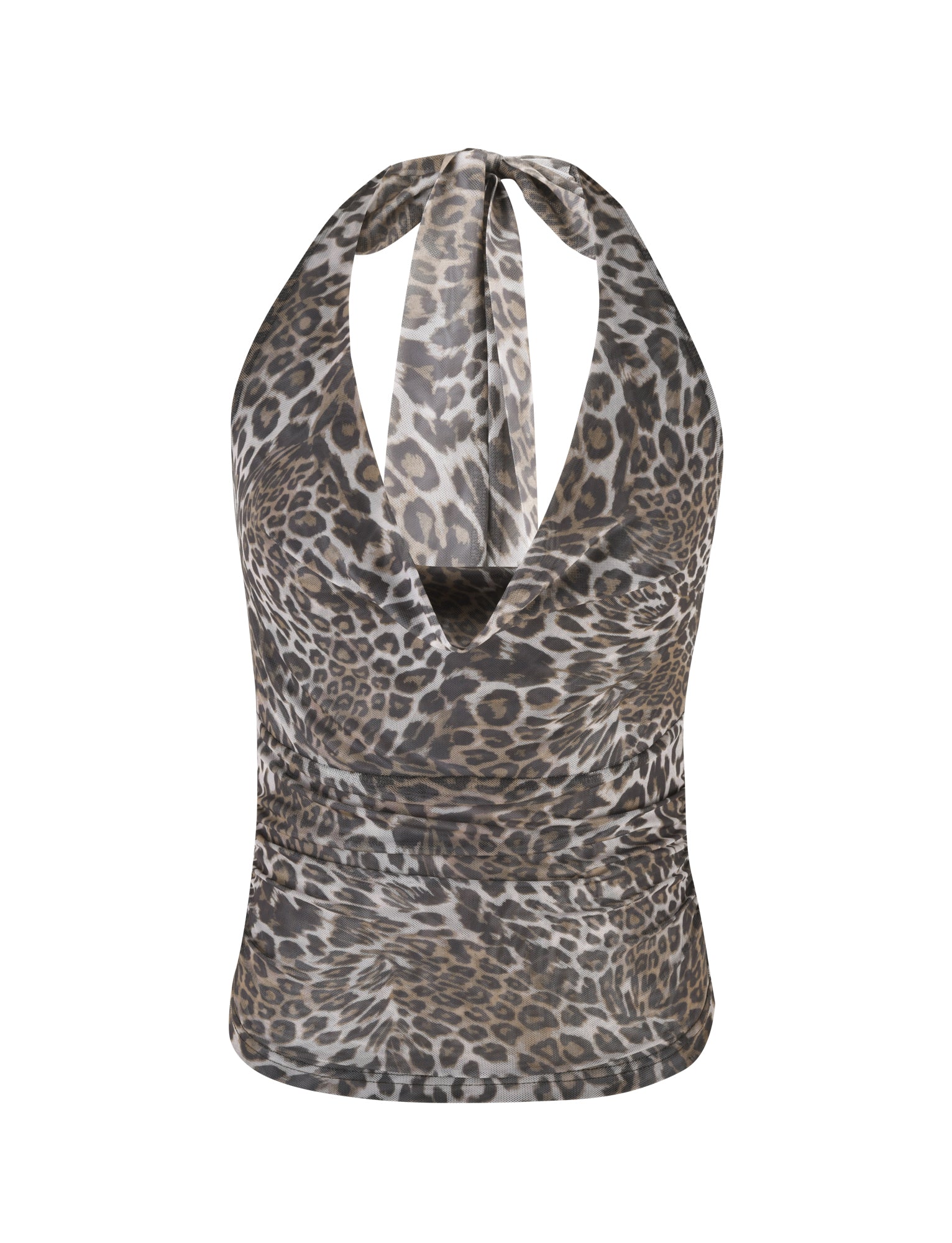 RILYNN Women's Neutral Leopard Print Top - Casual Blouse for Work, Date Night & Everyday Wear