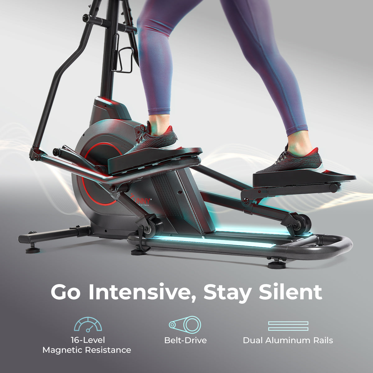 Ultra Silent Smart Elliptical Machine with 16