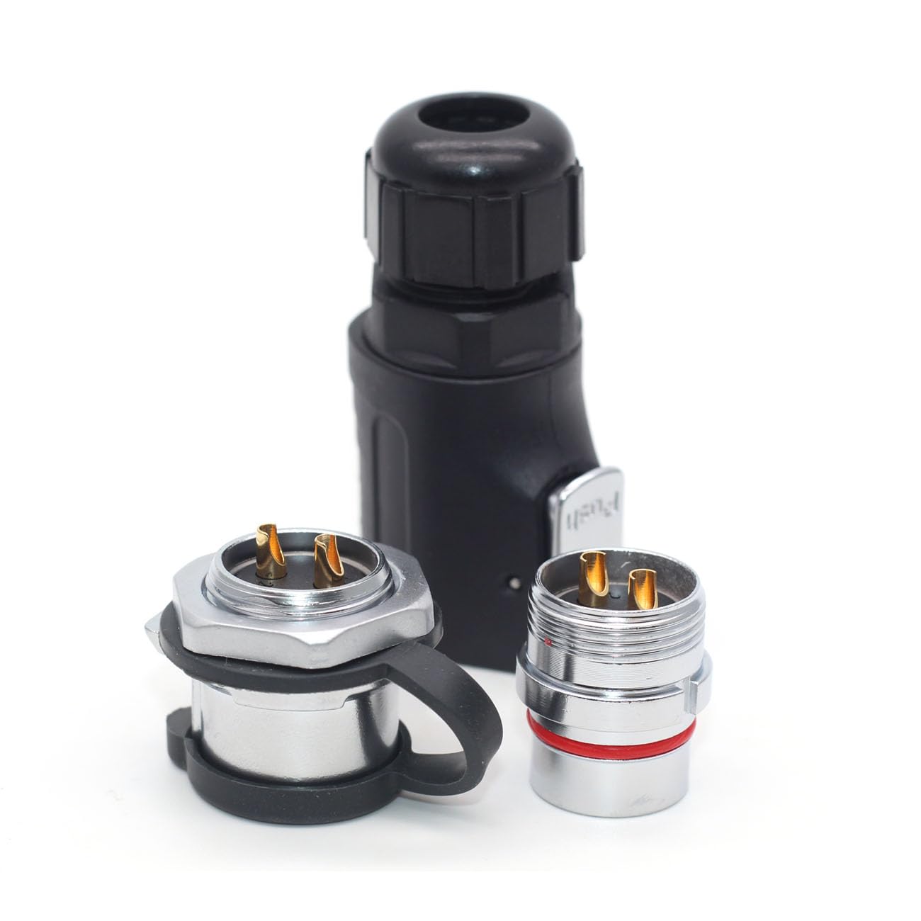 XHP20 2Pin/3Pin/4Pin/5Pin IP67 Waterproof Electrical Connector - LED Light Power Plug and Socket, 20mm Panel Mount for Outdoor Lighting, Marine, and Industrial Equipment (2Pin Female Plug & Male Socket)