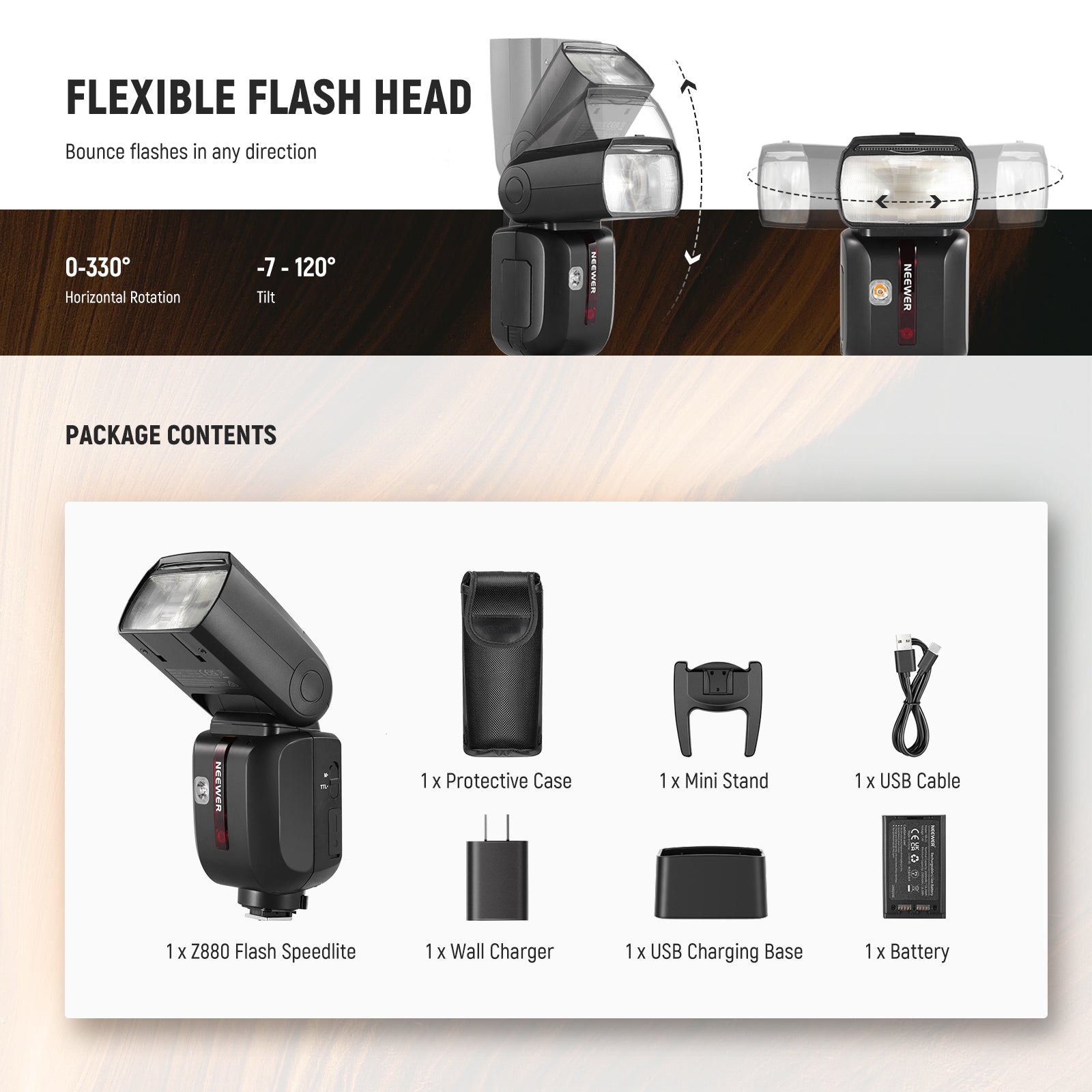 NEEWER Z880 2.4G TTL Camera Flash Speedlite for Canon Nikon Sony DSLR - Professional Photography Lighting for Portraits, Weddings & Events