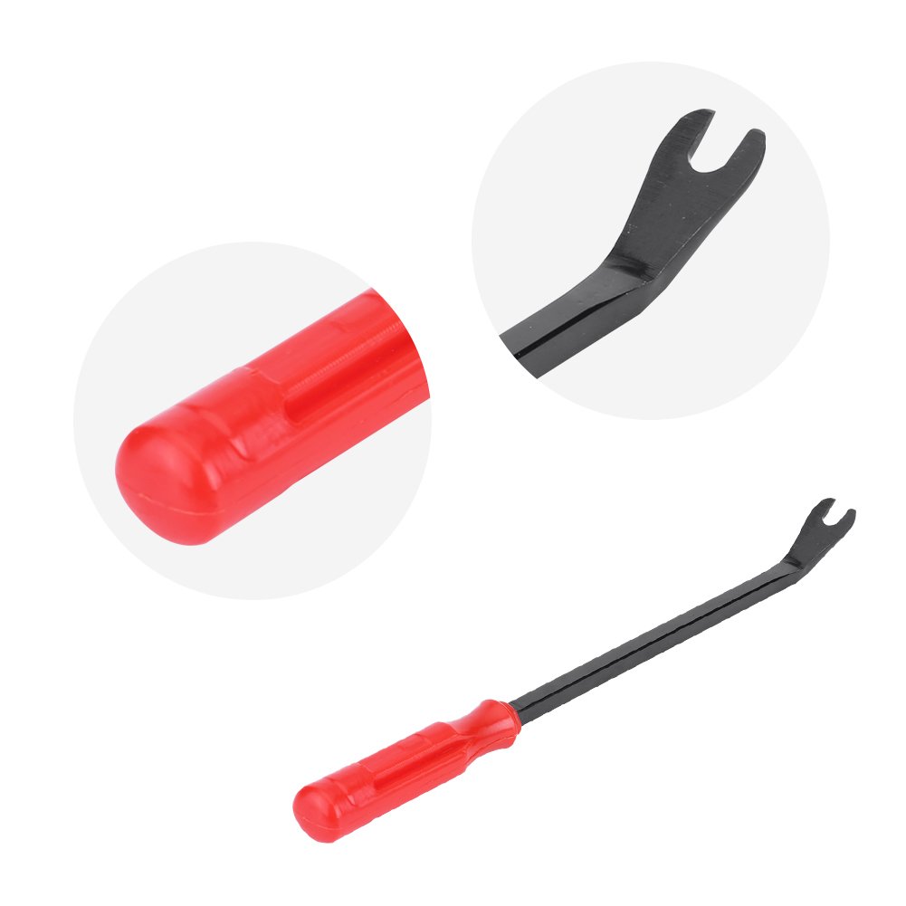 Car Door Panel Removal Tool Kit - 300mm Pry Bar & Fastener Clip Remover for Audio/Radio Installation & Dash Repair | Professional Auto Trim Tool for DIY Car Maintenance & Stereo Upgrades