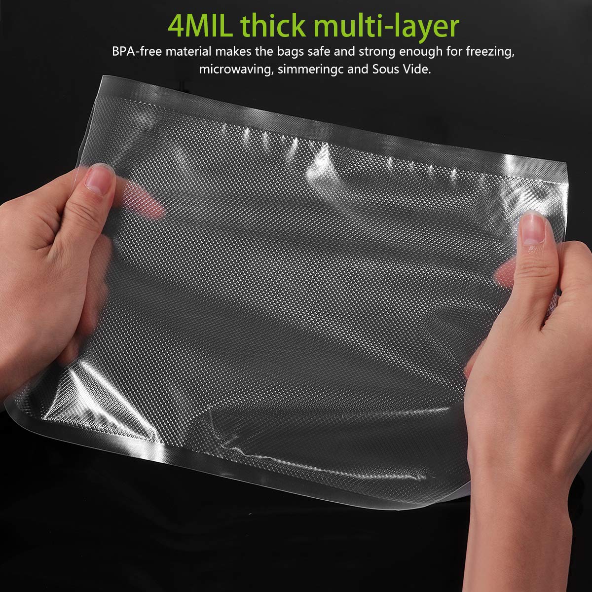 DLOPK Vacuum Sealer Bags 6 Pack - 15x300cm & 20x300cm Food Vacuum Storage Bags for Sous Vide, Food Saver Machines | Airtight Freezer Bags for Meal Prep, Long-Term Food Storage & Kitchen Organization