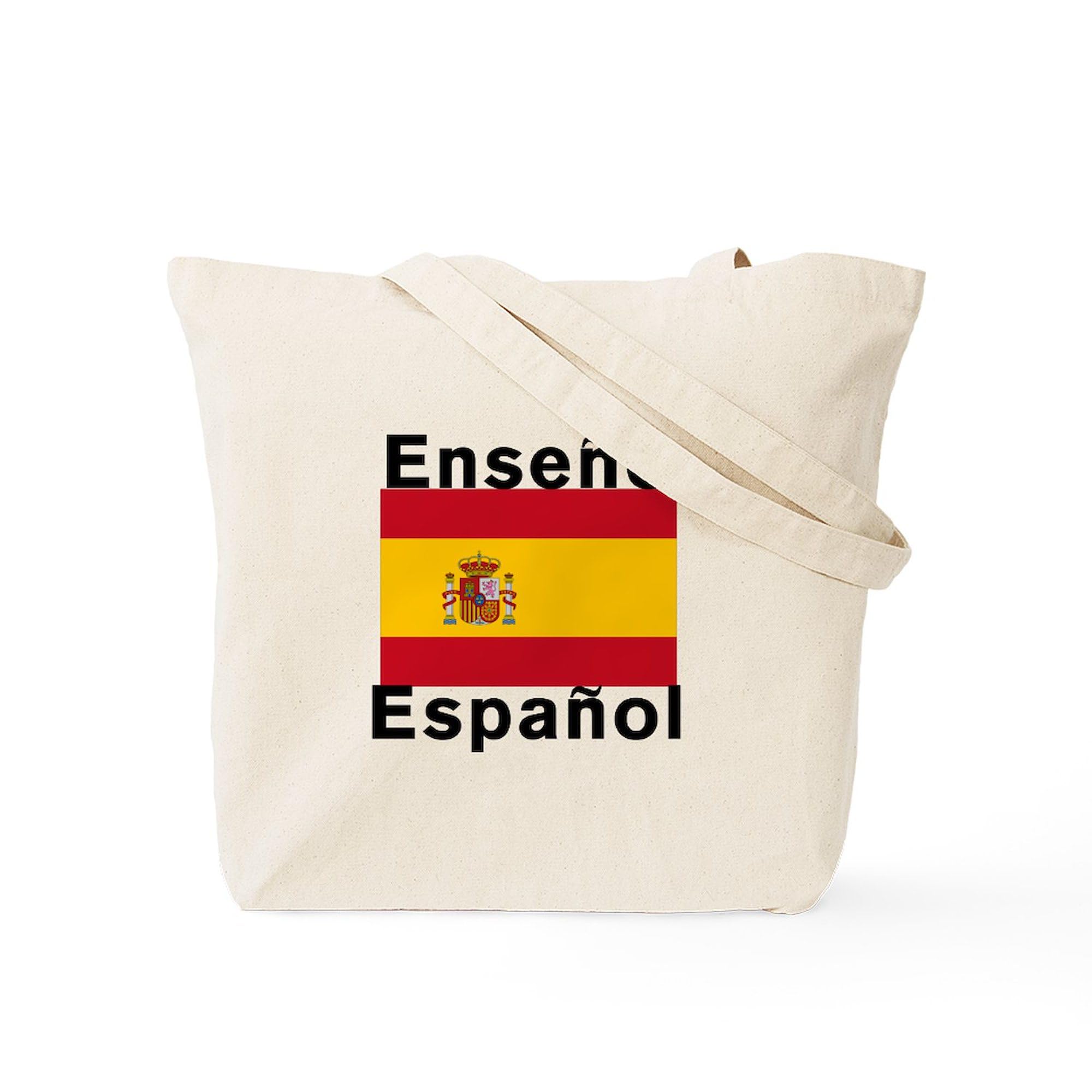 Spanish Teacher Tote Bag - Natural Canvas Reusable Shopping Bag for School, Groceries & Everyday Use | Eco-Friendly Teacher Gift
