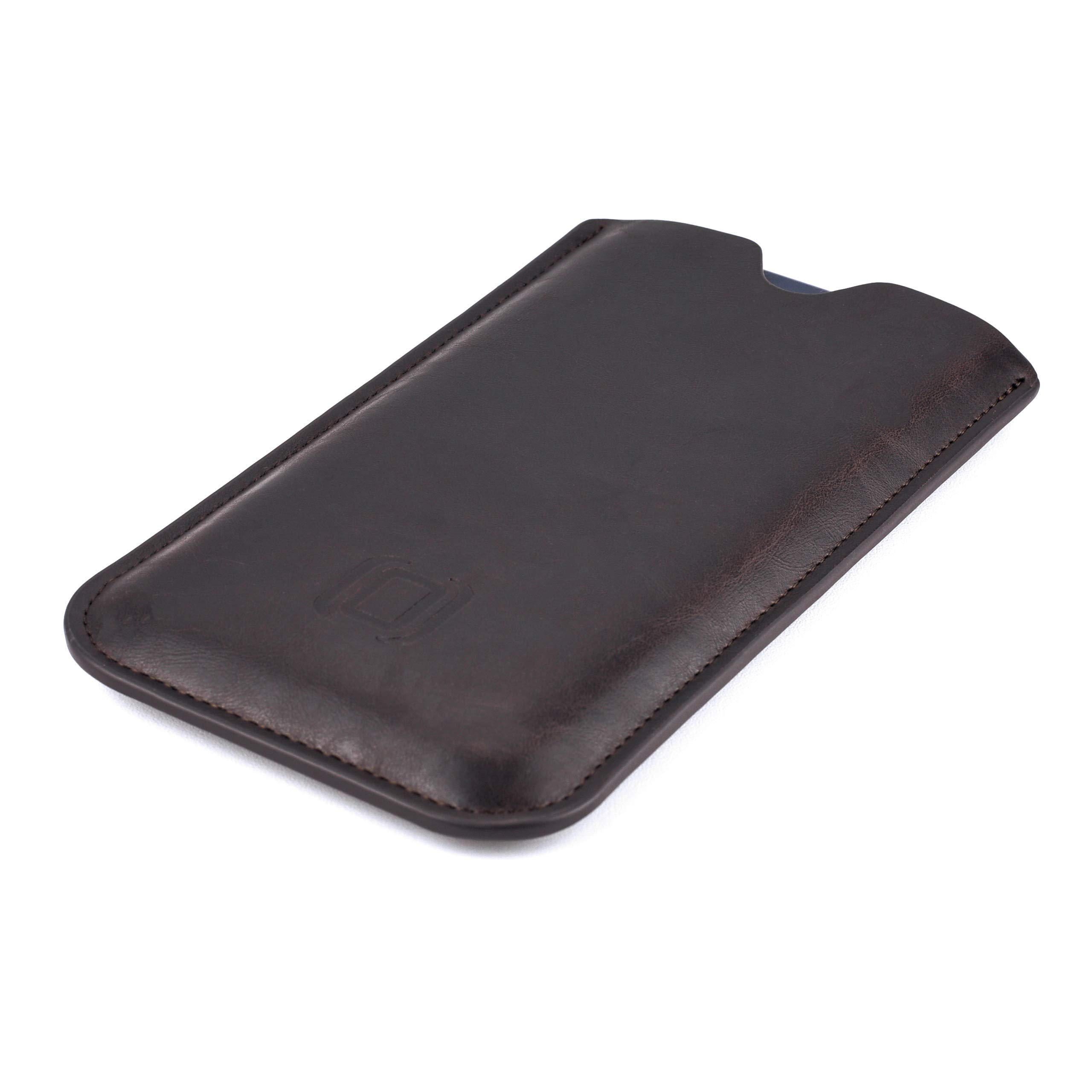 Premium Faux Leather iPhone 16 Pro Max/Plus Case - Slim Protective Sleeve with Microfiber Lining for iPhone 15 Pro Max/Plus, 14 Pro Max/Plus, 13 Pro Max & 12 Pro Max | Dark Brown | Perfect for Business Travel & Office Use