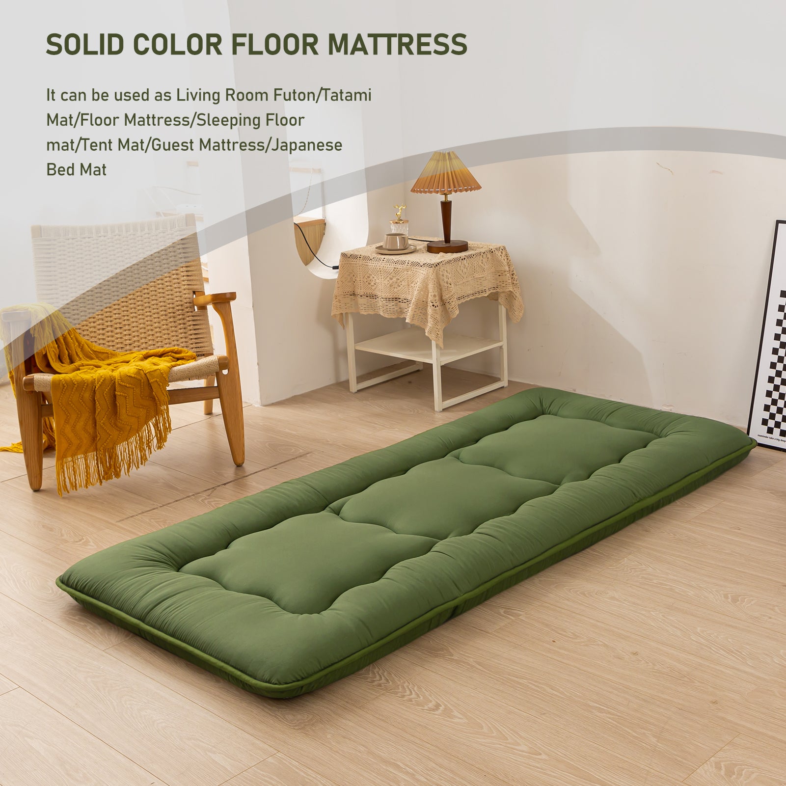 MAXYOYO Japanese Style Futon Mattress - Foldable Floor Mattress, Tatami Mat for Bedroom, Living Room & Guest Room | Comfortable Sleeping & Lounging