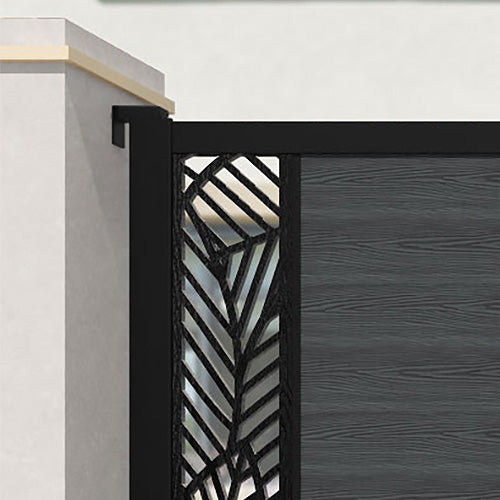 Classic Habitat Straight Top Driveway Gate - Dark Grey Steel Fence for Home Security & Privacy | Perfect for Residential Driveways, Gardens & Property Boundaries