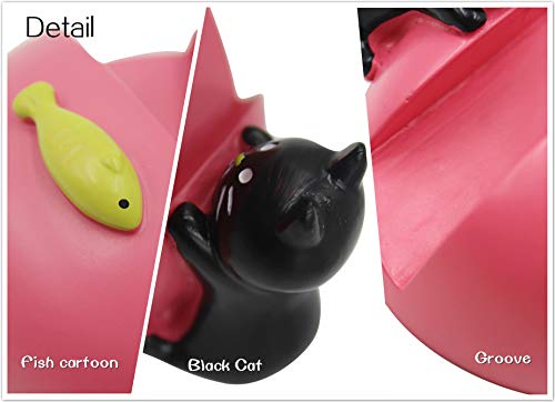 Adorable Cat Phone Holder & Desk Decor - Universal Cute Kawaii Phone Stand for iPhone, Android Smartphones & Tablets - Perfect for Office, Home & Car Use