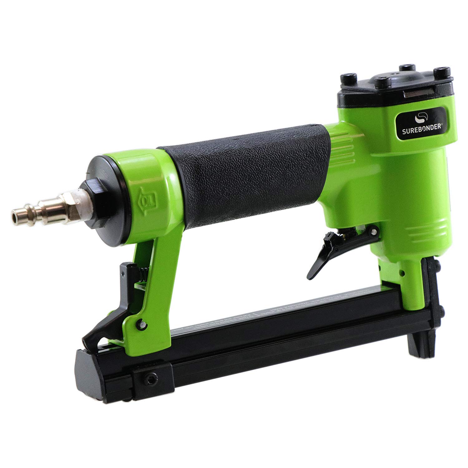 Surebonder 22G Narrow Crown Pneumatic Staple Gun for Upholstery - Heavy Duty Staple Gun with Blow Molded Case (Air Compressor Required, Not Included) - Perfect for Furniture Repair, DIY Projects & Home Renovation