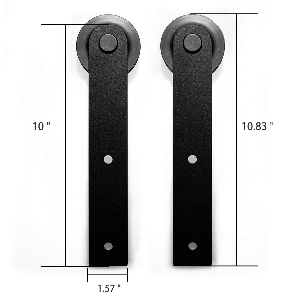 Haccer 8FT Sliding Barn Door Hardware Kit - Black Single Door Track System for Rustic Home & Farmhouse Style | Perfect for Bedroom, Closet & Interior Doors