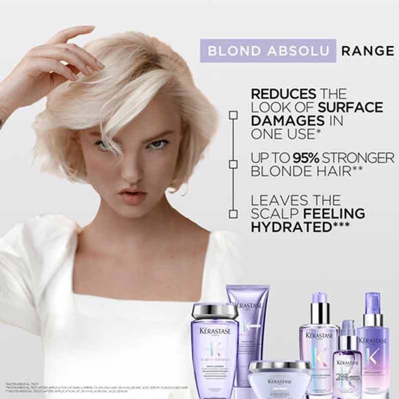 Kérastase Blond Absolu Cicaflash Conditioning Treatment for Blonde Hair - Repair & Brighten Damaged Hair | Salon-Quality Hair Care for Color-Treated Blonde Hair at Home