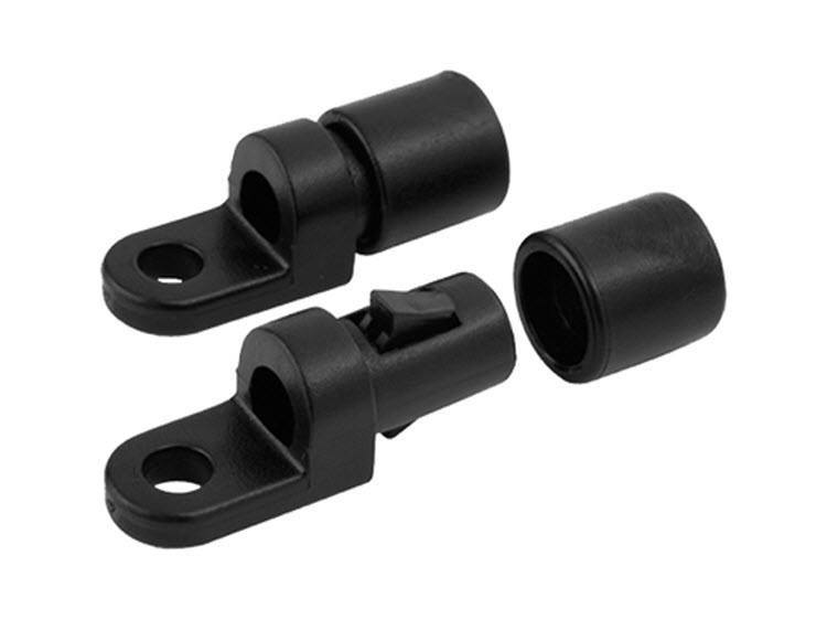 Sea Lect 1/4 Inch Bungee Cord Ends with Sleeve (2-Pack) - Heavy Duty Elastic Rope Tips for Camping, Hiking, and Outdoor Gear Securing