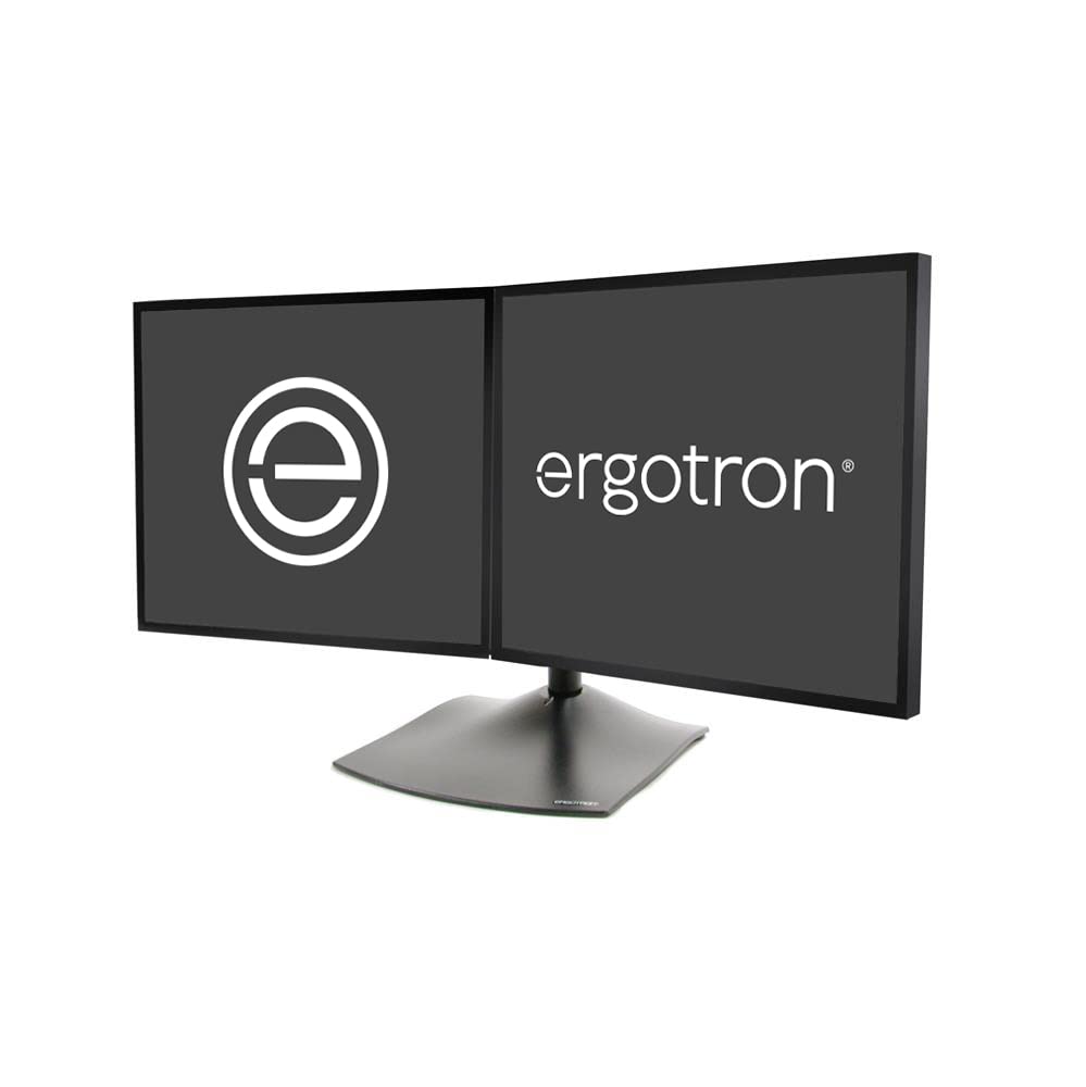Ergotron DS100 Dual Monitor Stand - Adjustable VESA Mount for 2 Screens Up to 24