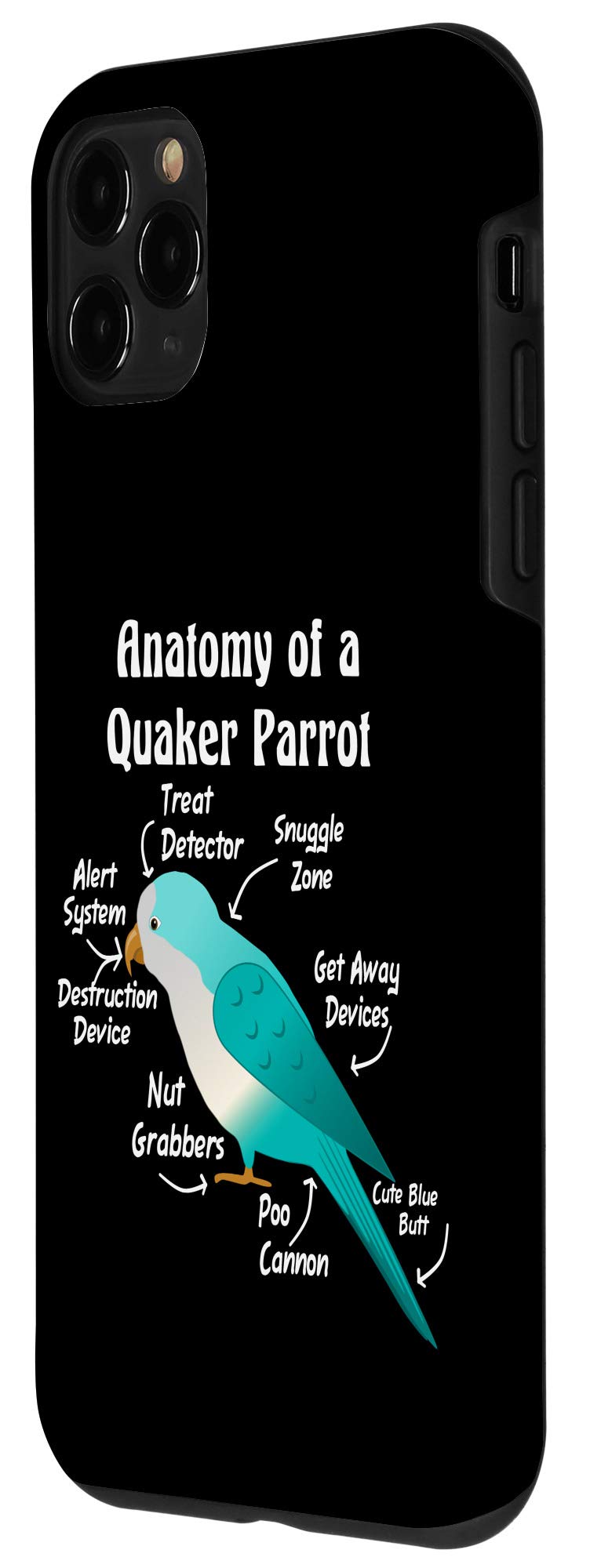 iPhone 11 Pro Case - Blue Quaker Parrot Design | Shockproof Protective Phone Cover for iPhone 11 Pro | Perfect for Bird Lovers, Nature Enthusiasts & Unique Style Seekers