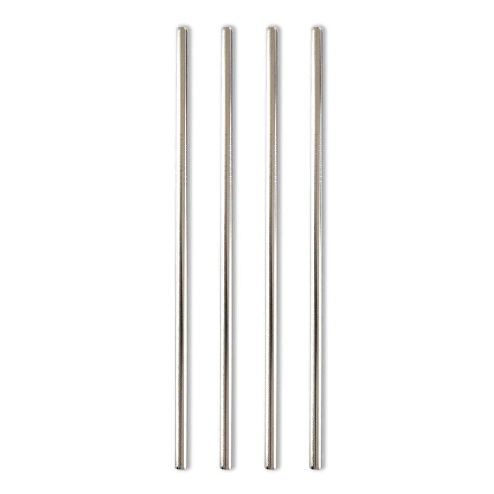 Eco-Friendly BarBados Stainless Steel Drinking Straws - 6 Pack Reusable Metal Straws for Smoothies, Iced Coffee & Cocktails | Dishwasher Safe, BPA-Free | Perfect for Home, Office & Travel Use