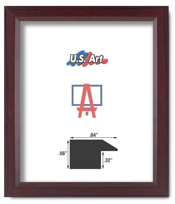 Custom Cherry & Poplar Wood Picture Frames - 3x4 Size, .84 Inch Moulding - Perfect for Posters, Artwork & Home Decor - Handmade in USA