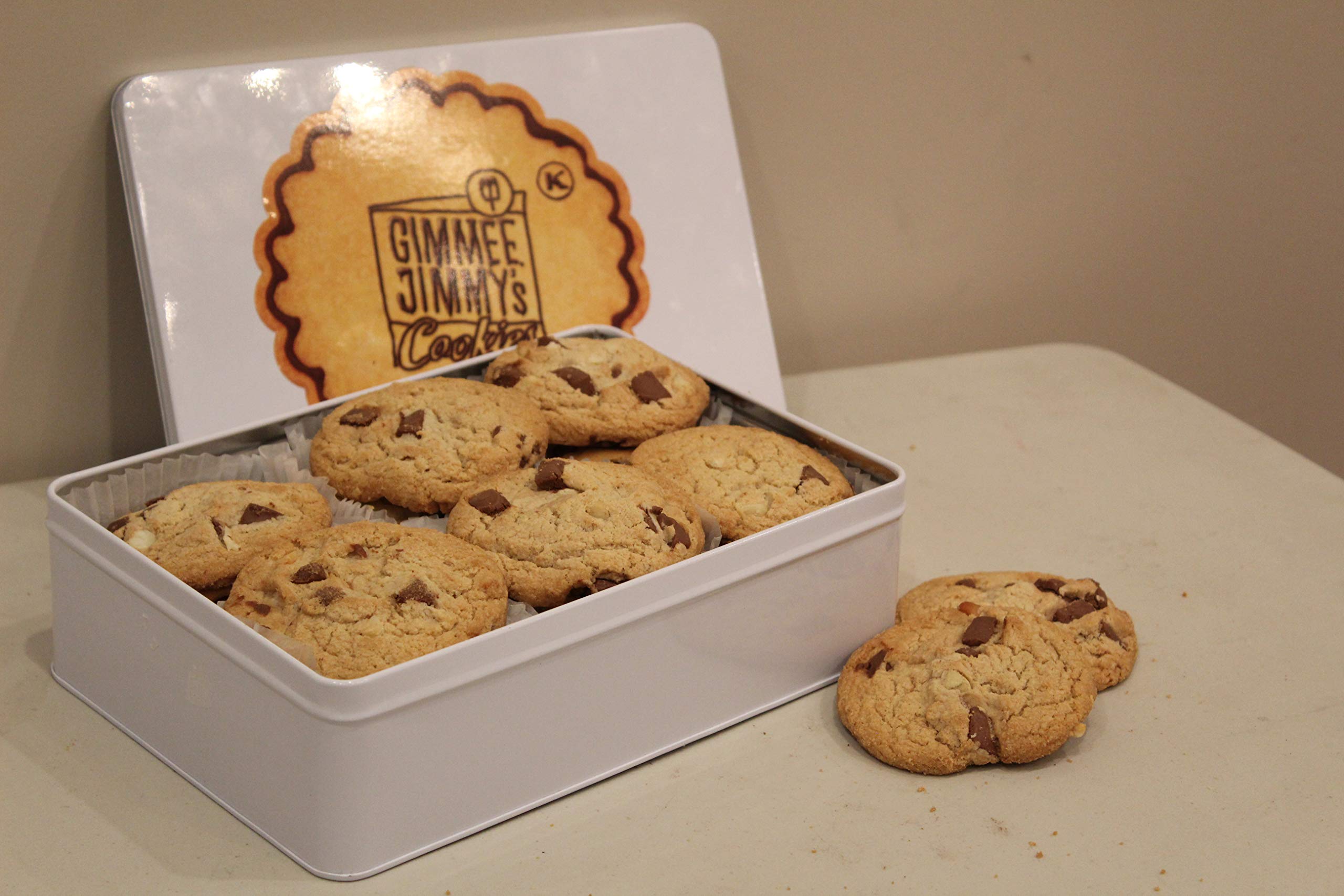Fresh Baked Marble Cookies - Gimmee Jimmy's Gourmet Cookies (6 Lbs) in Decorative Cookie Tin - Perfect for Gifts, Parties & Holiday Treats