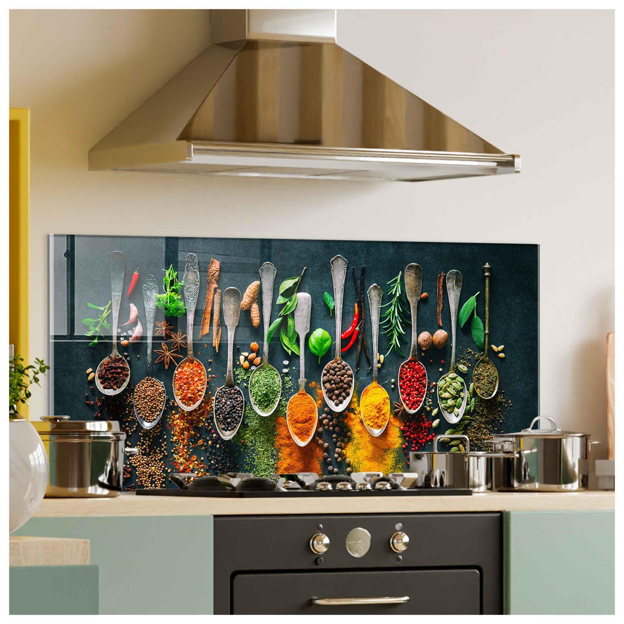 Tempered Glass Kitchen Backsplash - Stove Splashback & Cutting Board for Home Decor