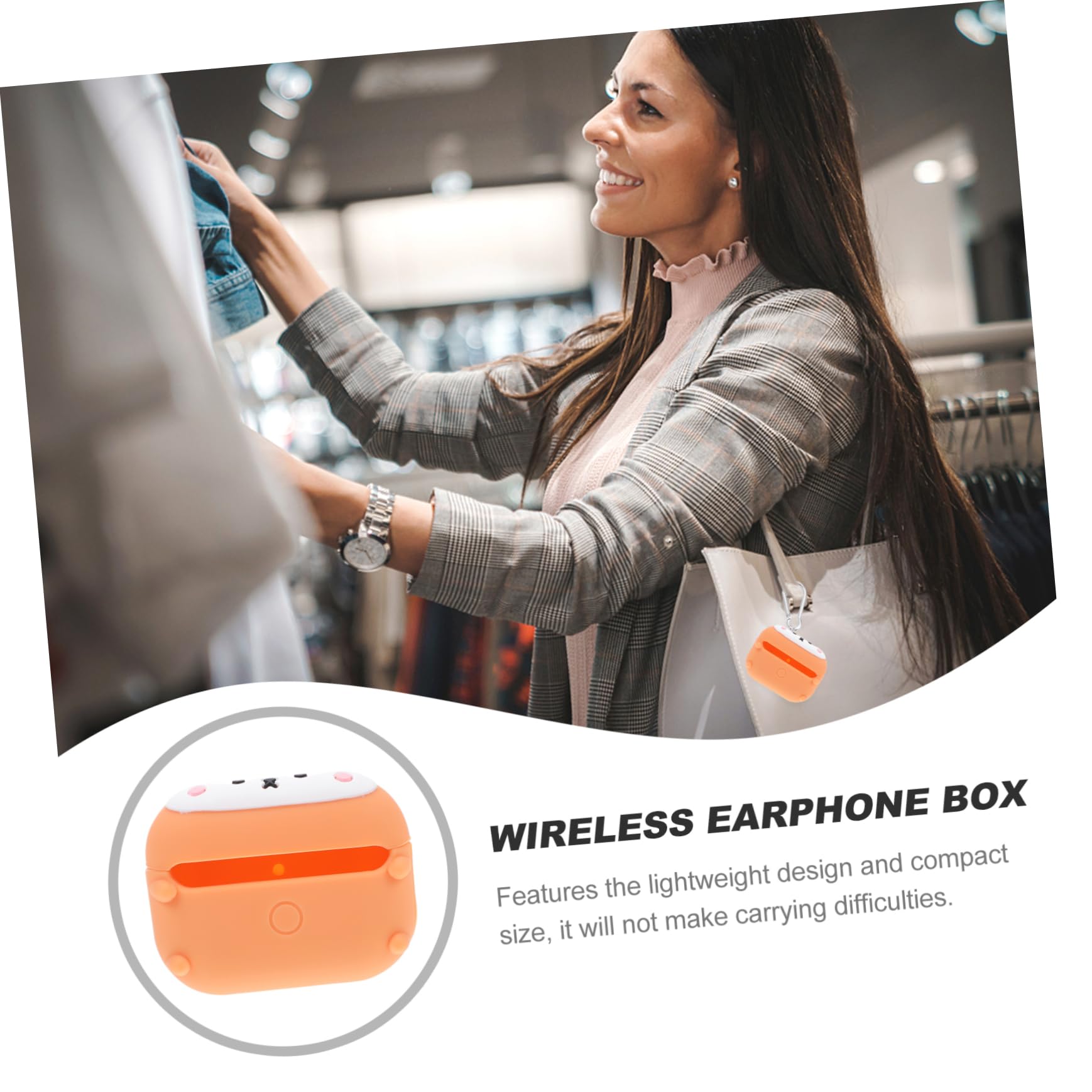 Veemoon Premium Box Earphone Case - Durable Headphone Storage Organizer for AirPods, Earbuds & Wireless Headphones - Perfect for Travel, Gym & Daily Use