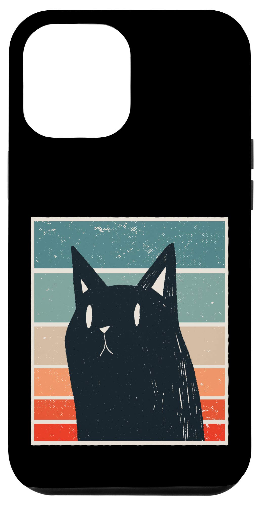 iPhone 12 Pro Max Case - Retro Black Cat Design Vintage Halloween Goth Phone Cover | Perfect Gift for Halloween, Cosplay & Gothic Lovers