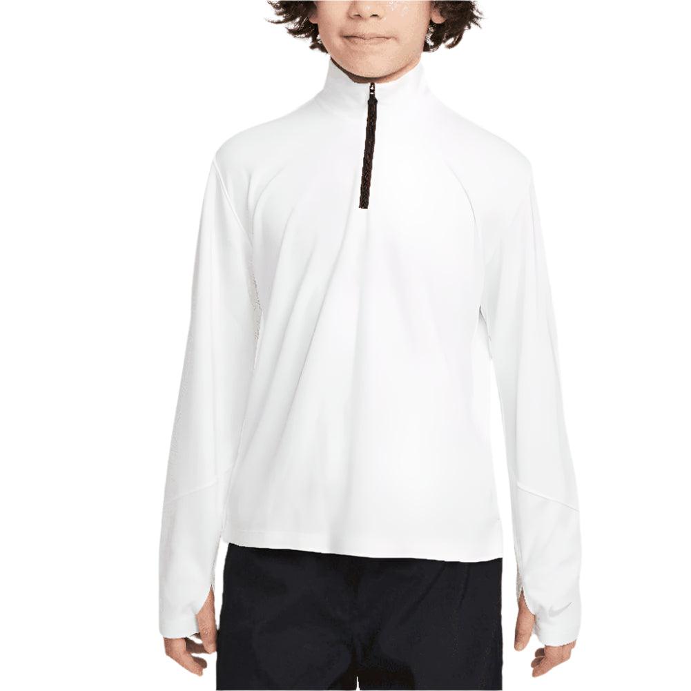 Boys' Dri-FIT Long Sleeve Half Zip Tennis Shirt - Moisture Wicking Performance Top for Junior Tennis & Active Sports