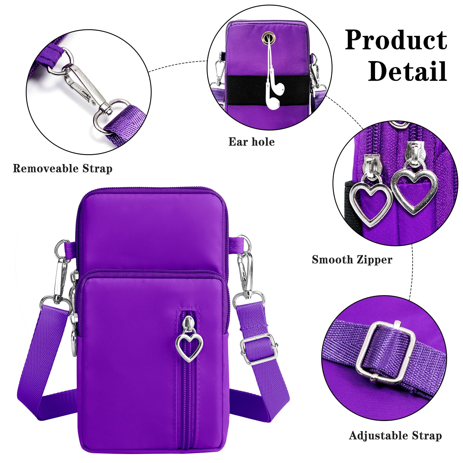 Women's Small Crossbody Bag - Adjustable Strap Travel Purse for Phone & Essentials