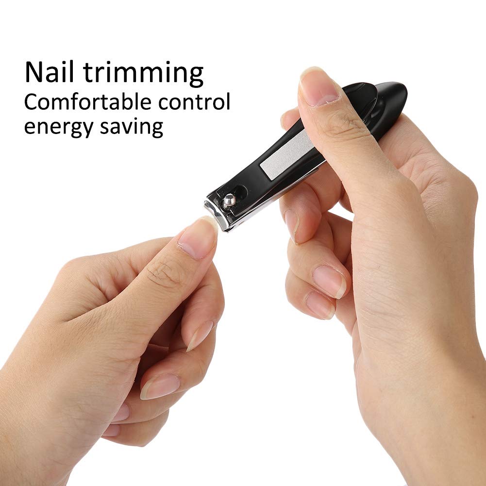Premium Stainless Steel Nail Clippers Set with Gift Box - Professional Manicure & Pedicure Toenail Cutter (Mantis Design) for Men, Women & Kids - Perfect for Travel, Home Use & Gifts (S-Black)
