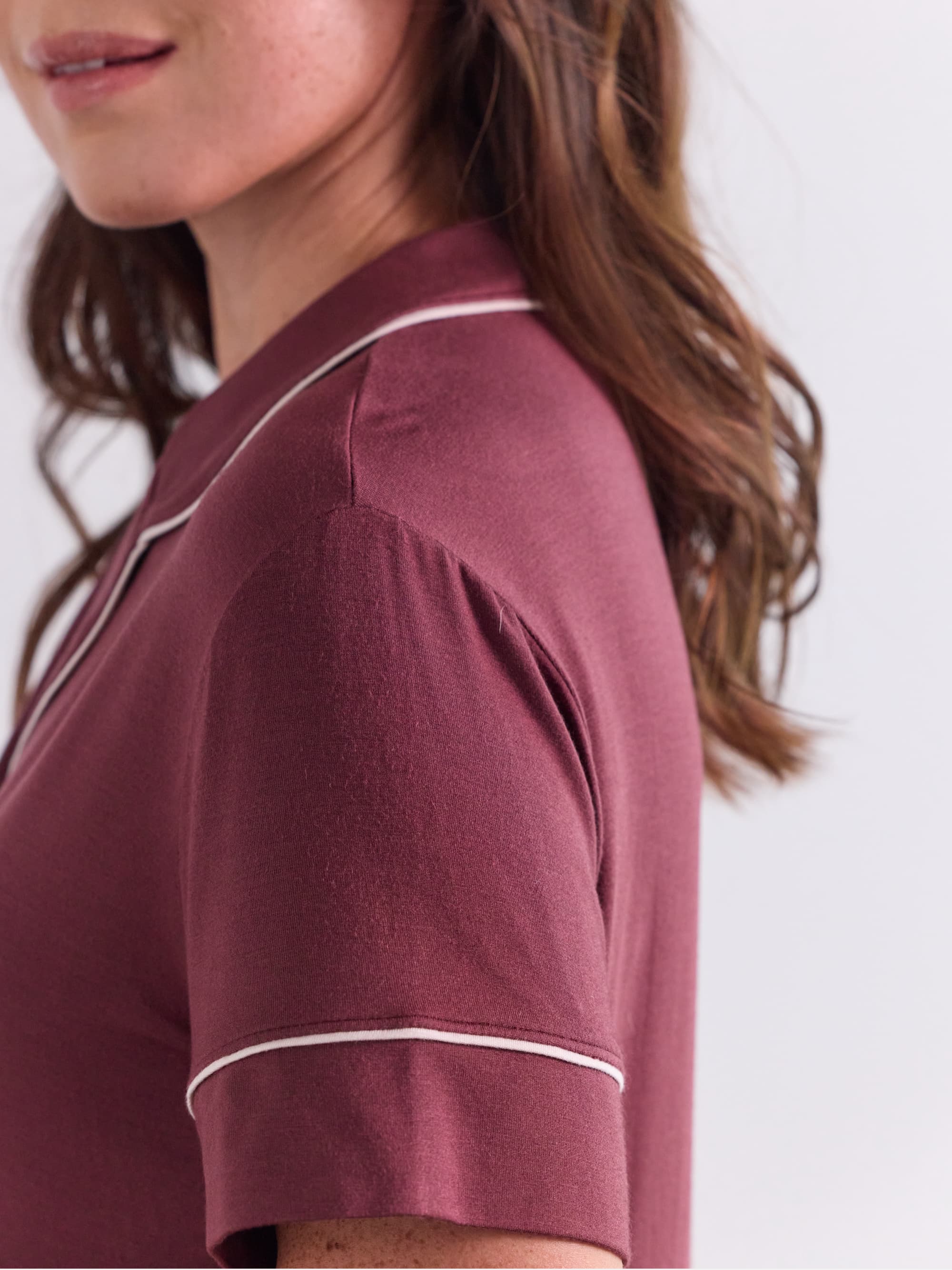 Soft Modal Short Sleeve Pajama Set for Women - Comfortable Sleepwear Lounge Set - Perfect for Nighttime Relaxation & Cozy Home Wear