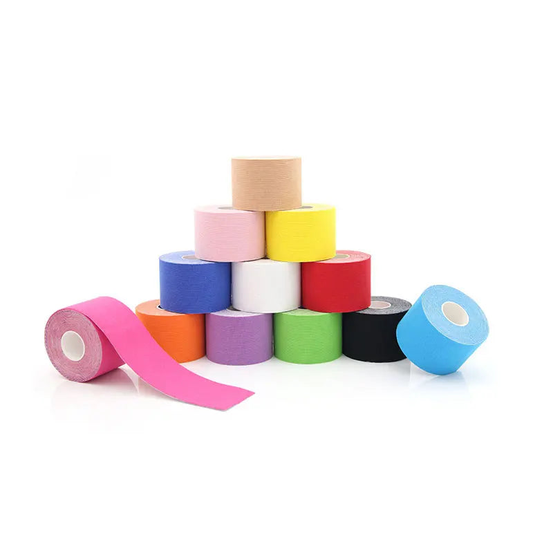 5 Sizes Kinesiology Tape - Waterproof Elastic Sports Tape for Muscle Pain Relief, Athletic Support & Recovery - Ideal for Gym, Tennis, Running & Physical Therapy