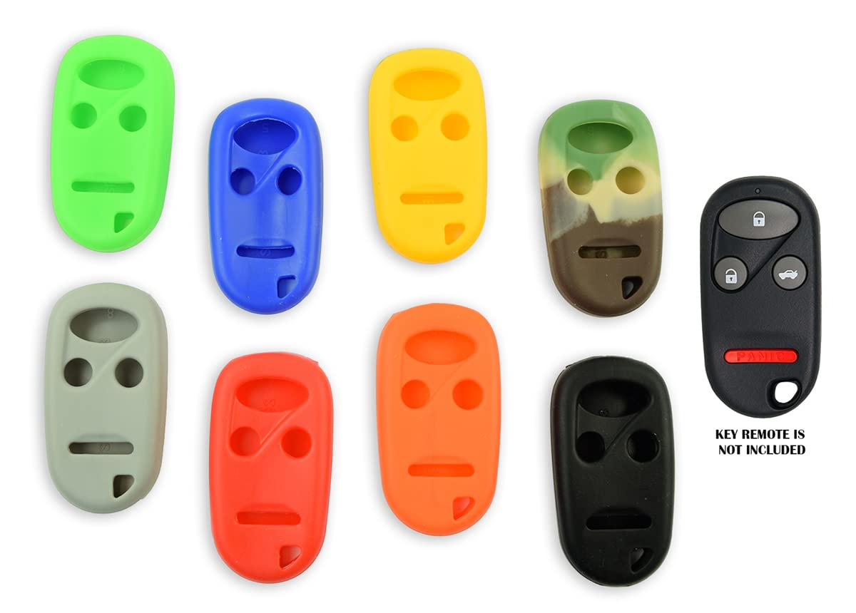 Black Silicone Rubber Remote Key Fob Cover for Honda Ridgeline 2005-2007 & Honda S2000 2000-2010 - Durable Protective Case for Car Keys (Perfect for Everyday Use, Outdoor Adventures & Key Protection)
