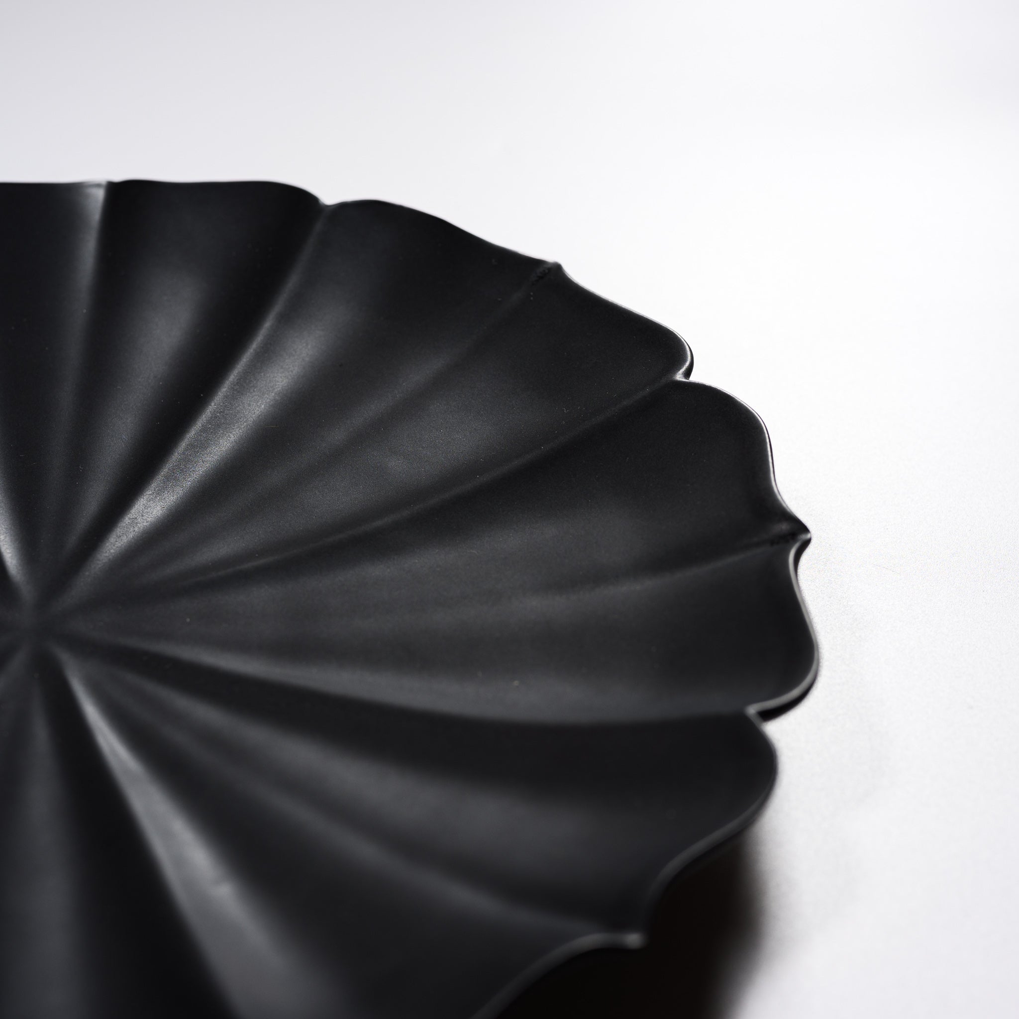 USUKIYAKI Handmade Large Ceramic Plate - Ryoka Black - Authentic Japanese Pottery for Dining & Home Decor | Perfect for Sushi, Appetizers & Elegant Table Settings