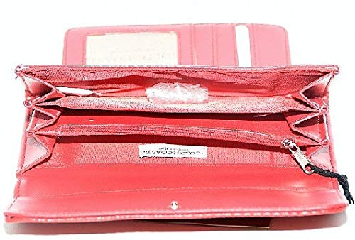 Gold Coast Women's Scarlet Ladies Wallet in Burgundy - Premium Leather Clutch for Credit Cards & Cash - Perfect for Parties, Date Nights & Everyday Use