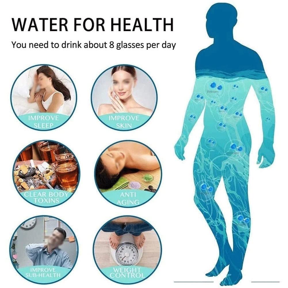 Portable SPE Hydrogen Water Bottle - Intelligent Molecular Hydrogen Generator with SPE Chamber Technology for Antioxidant Alkaline Water - Perfect for Fitness, Travel & Daily Hydration