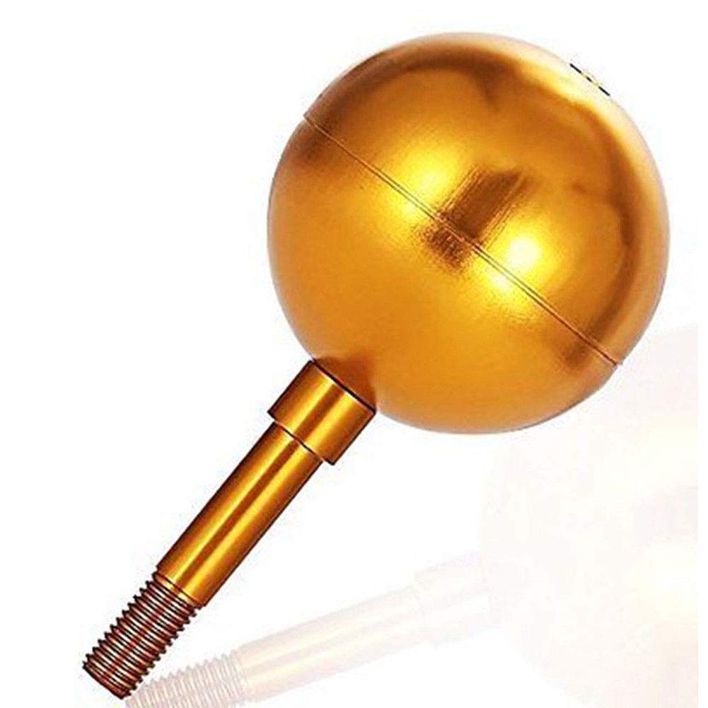 3 Inch Gold Anodized Aluminum Flag Pole Topper Ball - Decorative Ornament for Standard USA Flag Poles, Pulley Trucks & Solar Lights - Perfect for Patriotic Home, Garden & Outdoor Decor