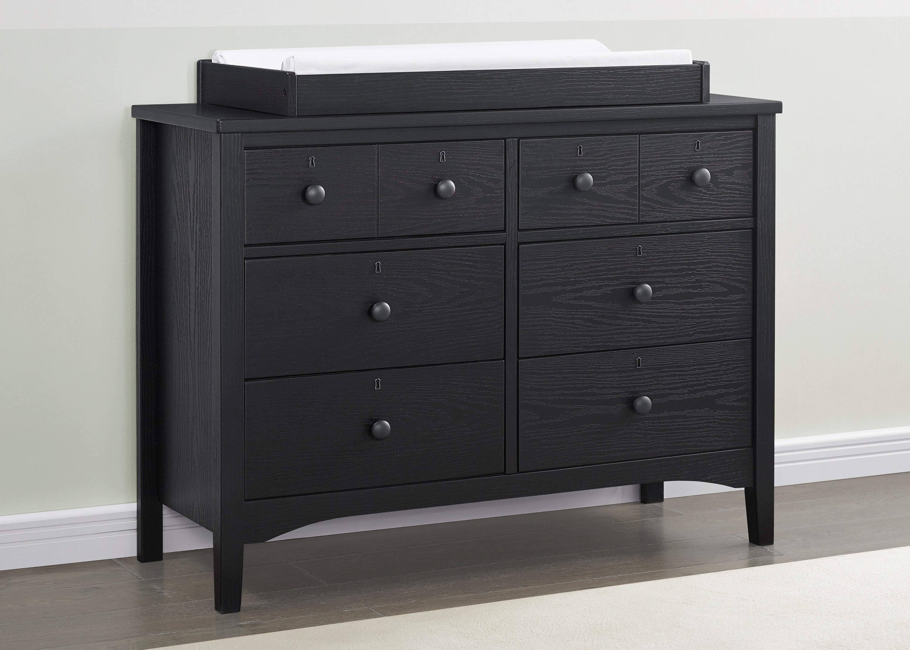 Farmhouse 6-Drawer Dresser with Interlocking Drawers - Solid Wood Bedroom Storage Furniture for Home Organization & Closet Storage