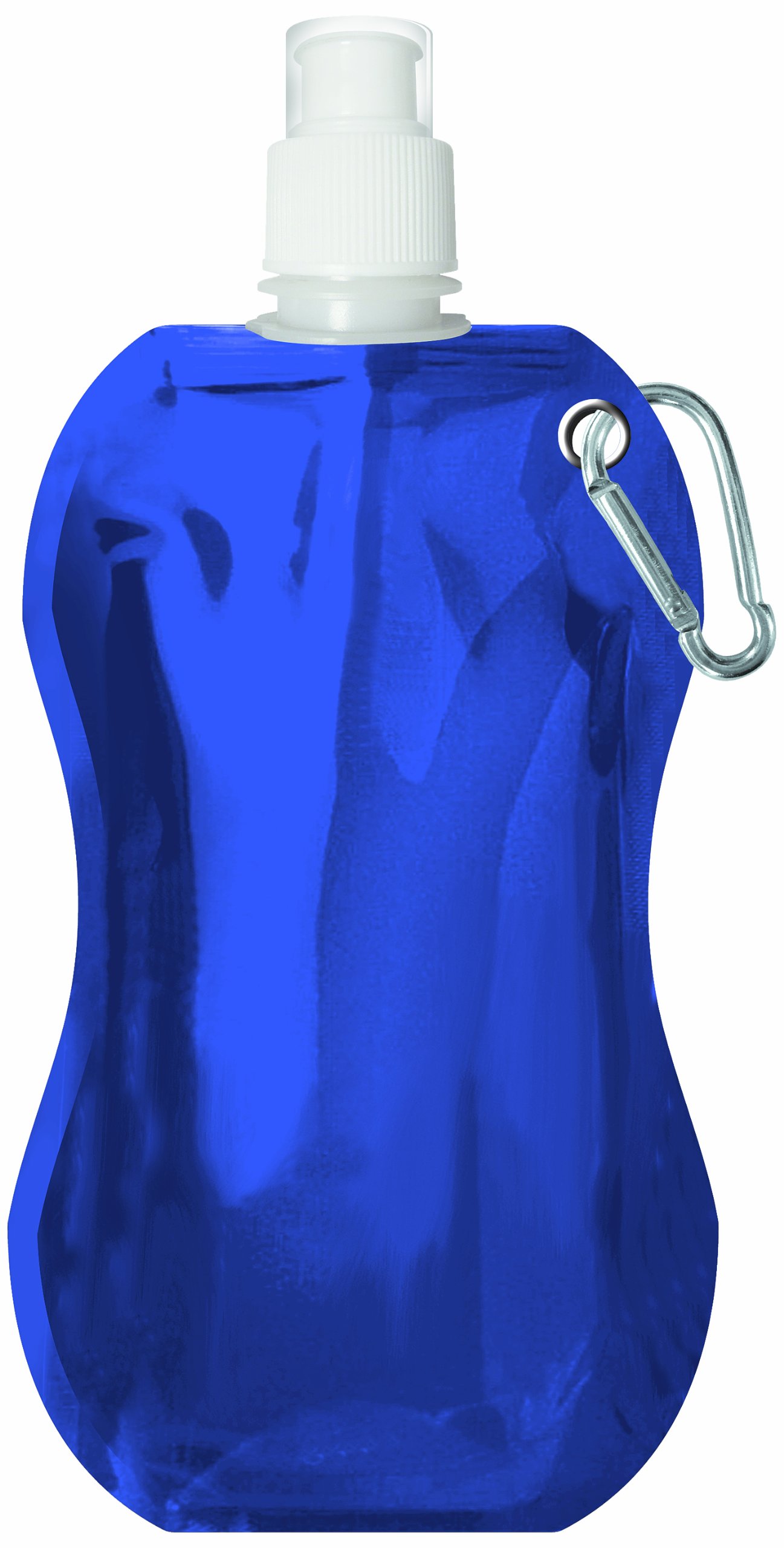 Premium Metallic Foldable Water Bottle - Leakproof & BPA-Free, Lightweight & Portable for Travel, Hiking, Gym & Outdoor Activities - Blue