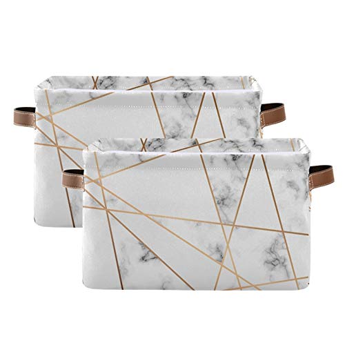 Foldable Storage Basket 2-Pack - Large Collapsible Organizer for Toys, Bathroom & Closet Storage
