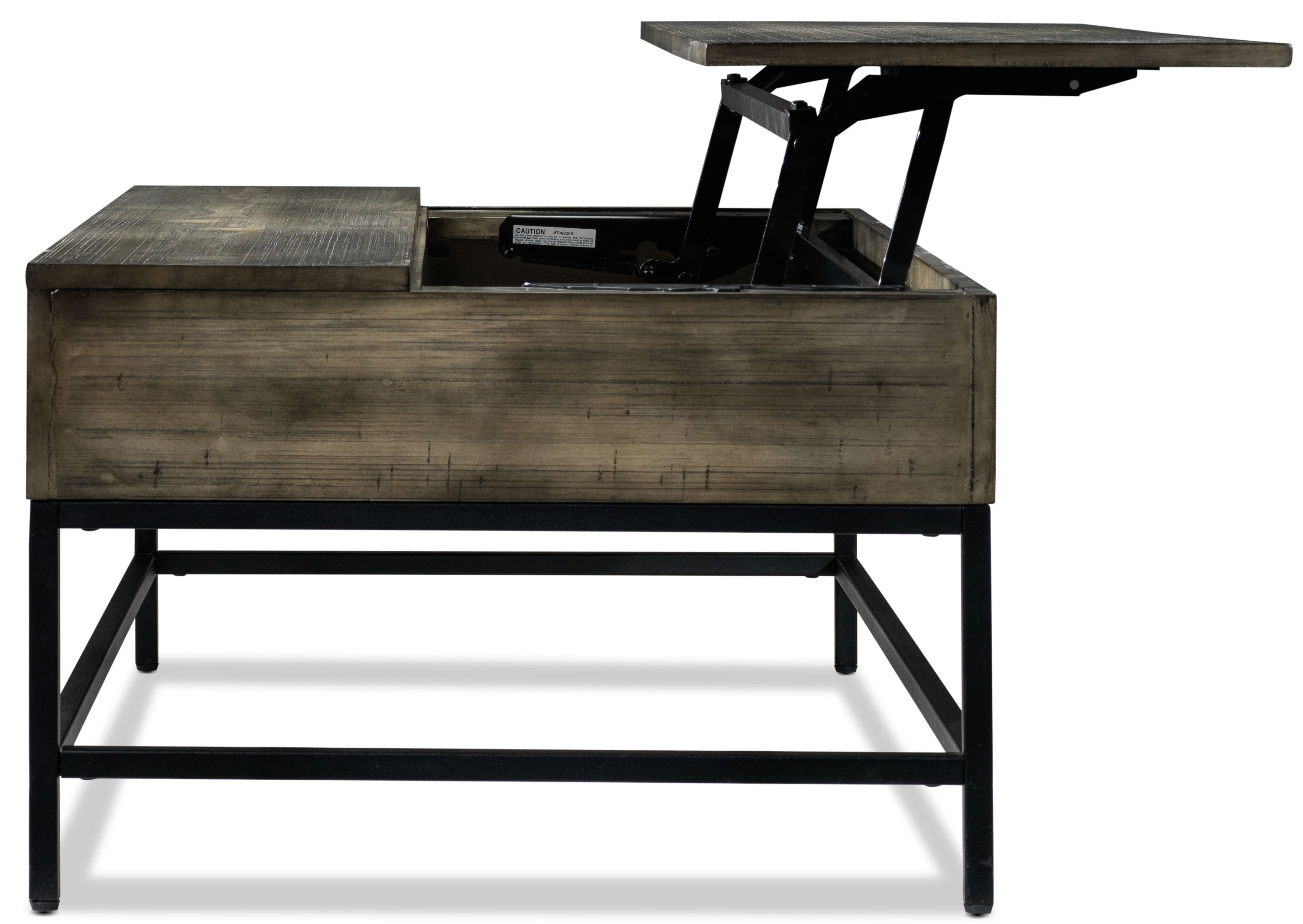 Asher 48 Inch Lift Top Coffee Table with Storage - Modern Grey Lift-Top Cocktail Table for Living Room, Home Office & Small Spaces | Perfect for Laptops, Books & Remote Storage