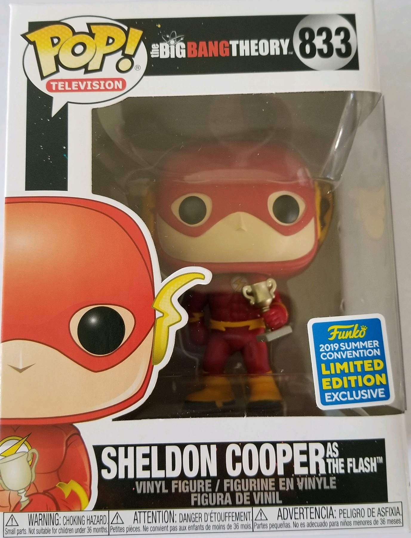 The Flash Sheldon Cooper Pop Vinyl Figure #833 - Big Bang Theory Collectible for Fans, Display & Home Decor